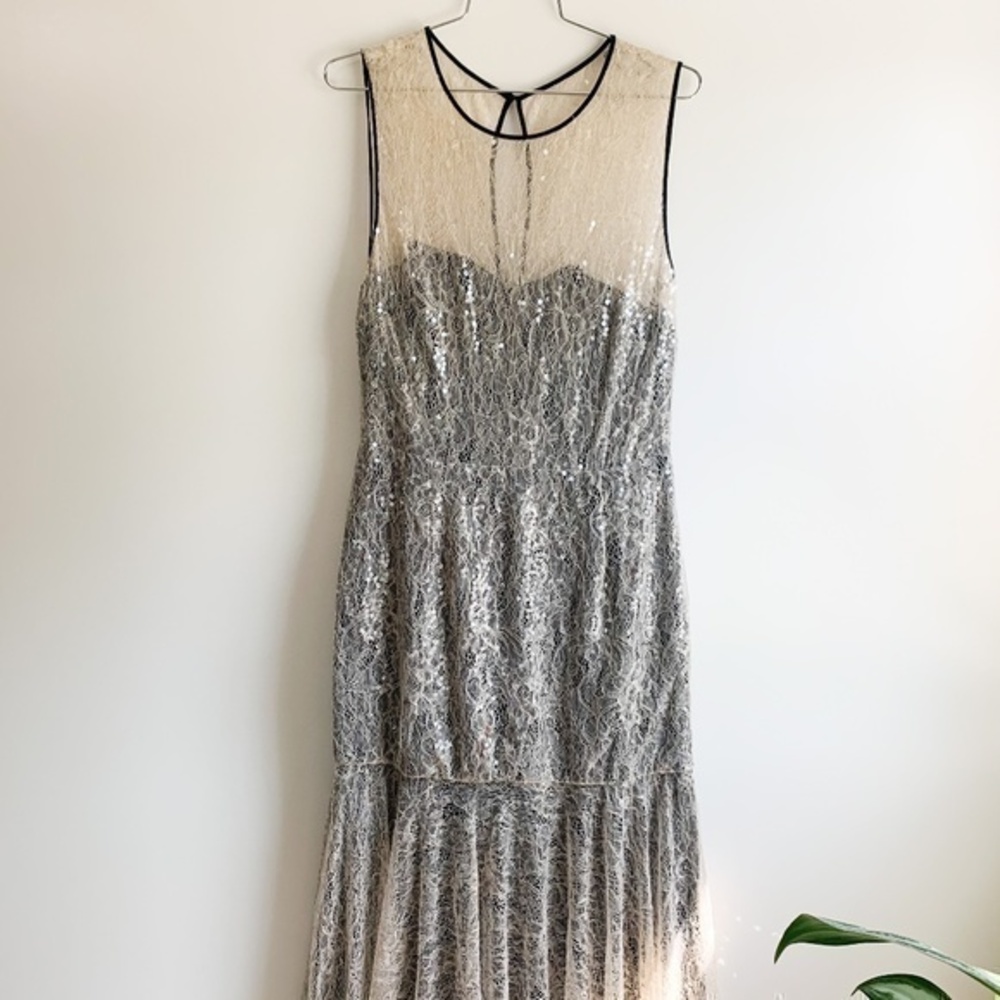 Erin Fetherston Sparkly Lace Sequin Dress sz 10